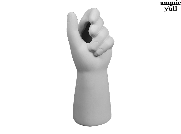 Bisque Hand Full Vase (Case of 6)