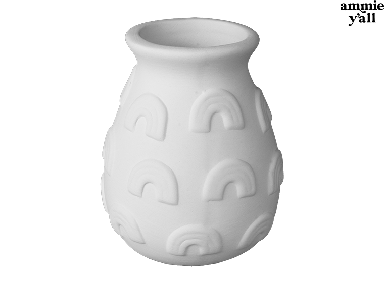 Bisque Ammie's Rainbow Charm Vase (Case of 8)