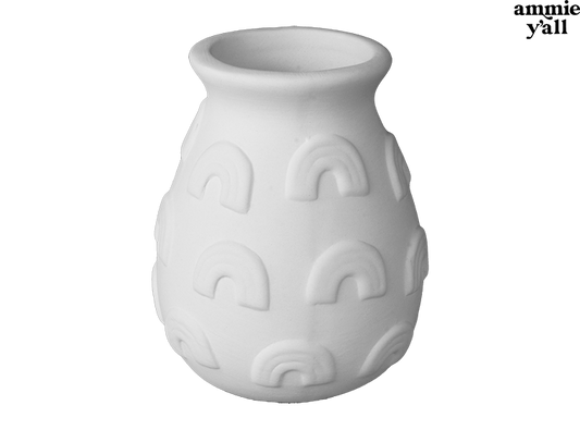 Bisque Ammie's Rainbow Charm Vase (Case of 8)