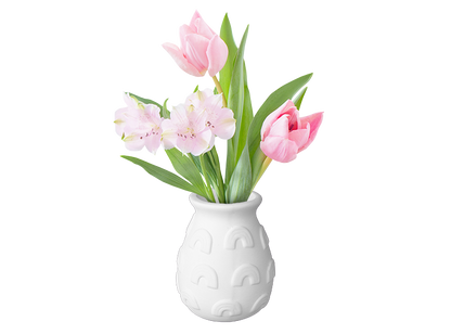 Bisque Ammie's Rainbow Charm Vase (Case of 8)
