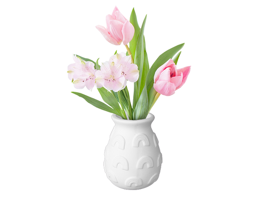 Bisque Ammie's Rainbow Charm Vase (Case of 8)