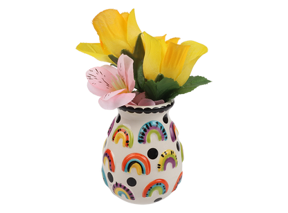 Bisque Ammie's Rainbow Charm Vase (Case of 8)