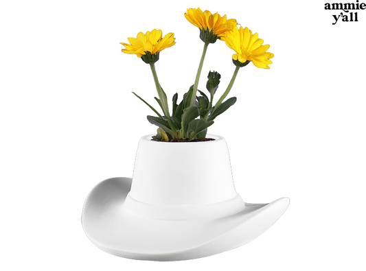 Bisque Cowboy Hat Container (Case of 4)