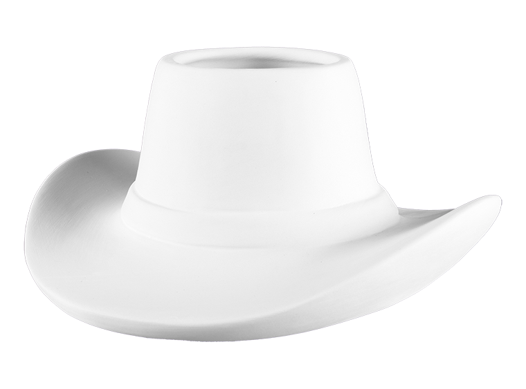 Bisque Cowboy Hat Container (Case of 4)