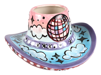 Bisque Cowboy Hat Container (Case of 4)