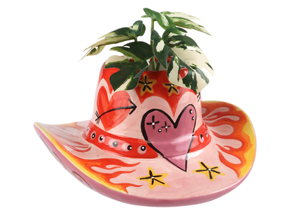 Bisque Cowboy Hat Container (Case of 4)