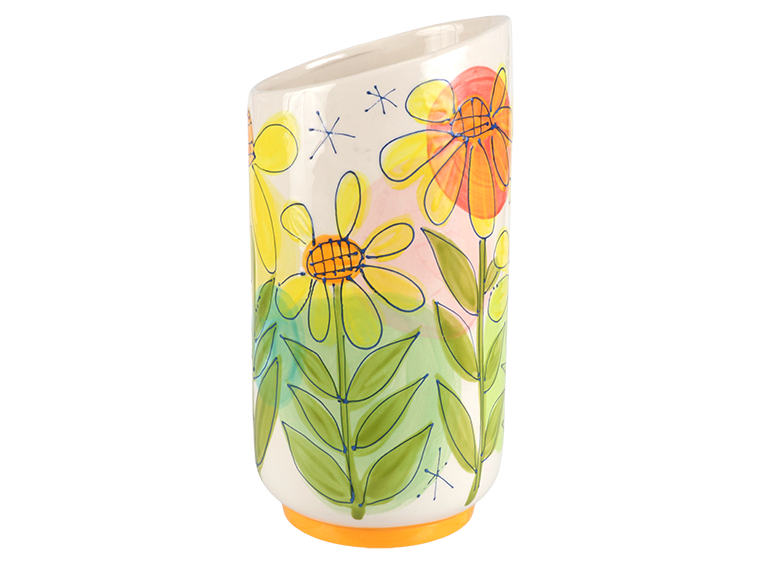 Bisque Angled Vase (Case of 1)