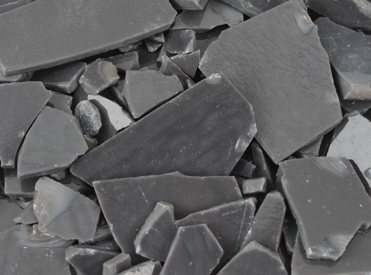 Dark Gray Opalescent Buffalo Chips (Case of 1)