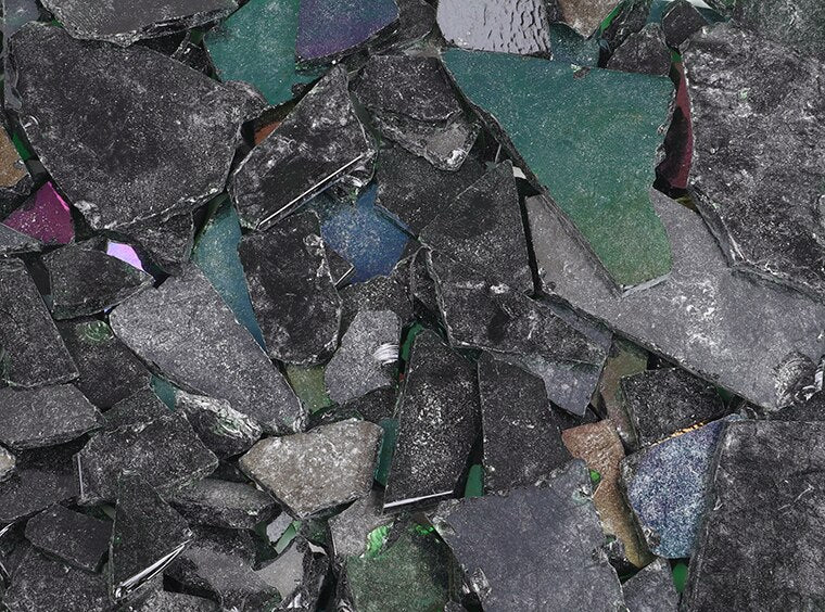 Dark Green Iridescent Buffalo Chips - 5 Pound Bag (Case of 1)