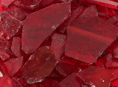 Cherry Red Transparent Buffalo Chips (Case of 1)