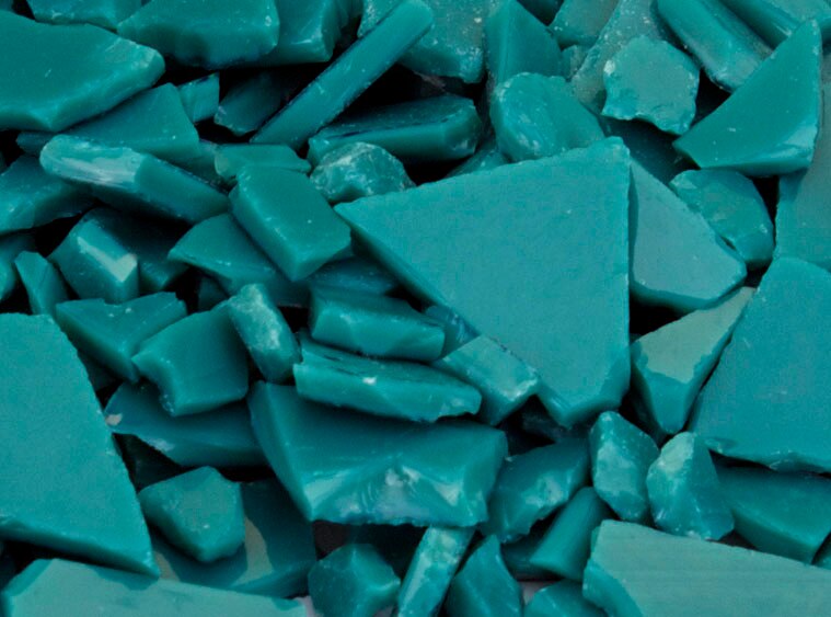 Peacock Green Opal Buffalo Chips (Case of 1)