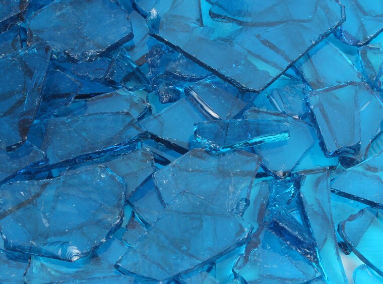 Blue Topaz Transparent Buffalo Chips (Case of 1)