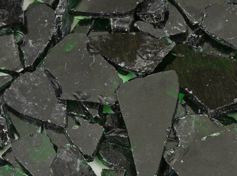 Dark Green Transparent Buffalo Chips (Case of 1)