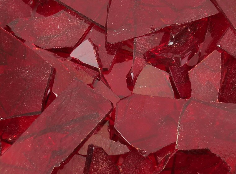 Ruby Red Transparent Buffalo Chips (Case of 1)