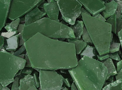 Dark Green Opalescent Buffalo Chips (Case of 1)
