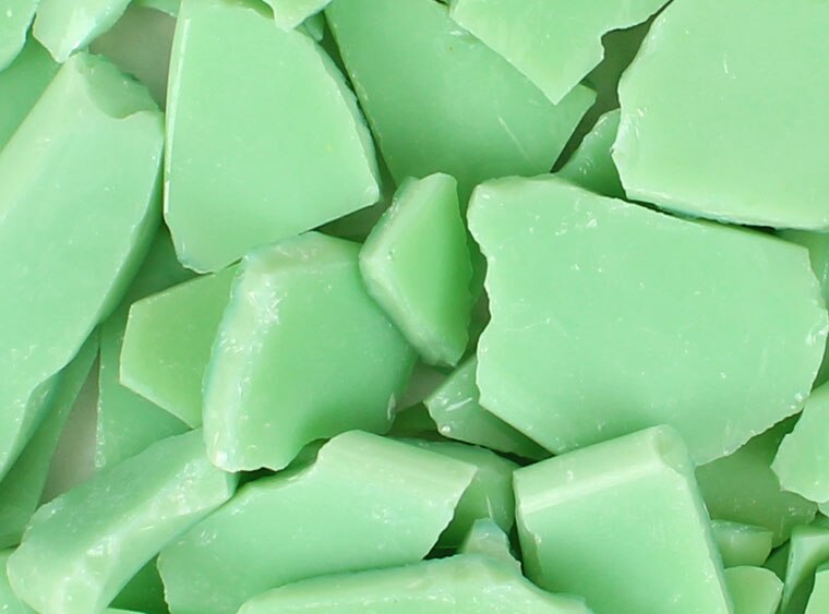 Pastel Green Opalescent Buffalo Chips (Case of 1)