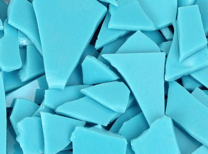 Turquoise Blue Opalescent Buffalo Chips (Case of 1)