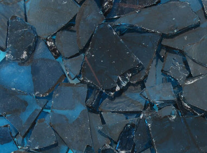 Deep Aqua Transparent Buffalo Chips (Case of 1)
