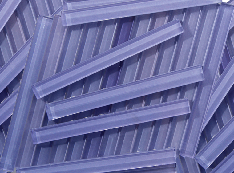 Electric Grape Crystal Glass Mosaic Tile 10x98mm (Case of 1)