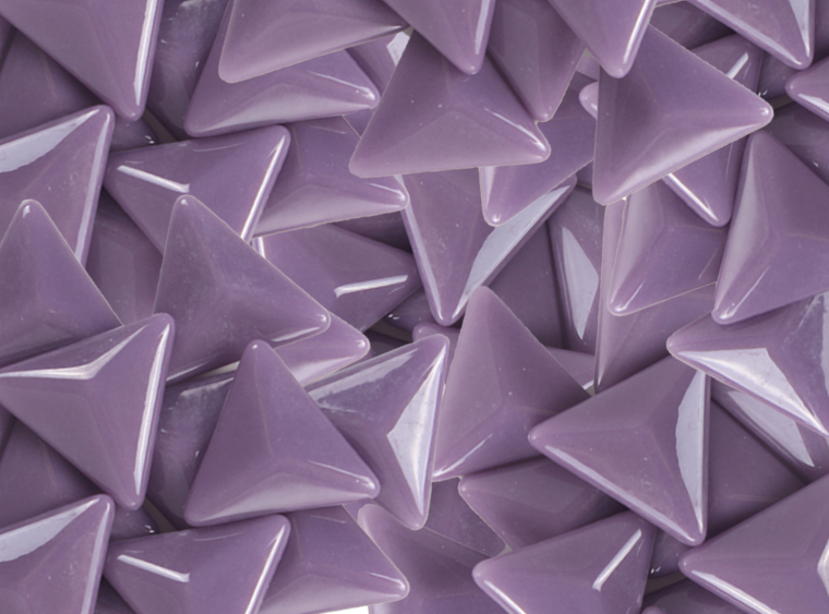 Dark Orchid Glossy Triangle Mosaic Tile 28mm (Case of 1)