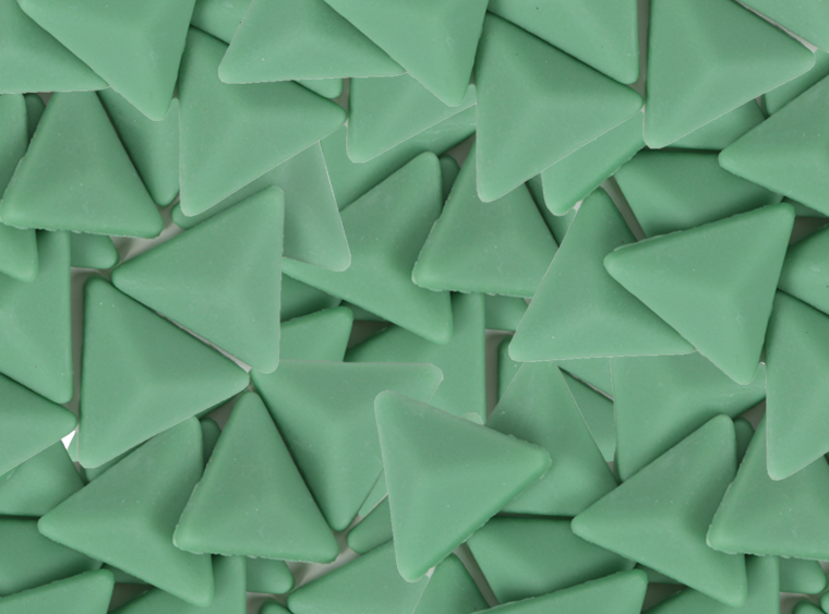 Mint Cookie Matte Triangle Mosaic Tile 28mm (Case of 1)