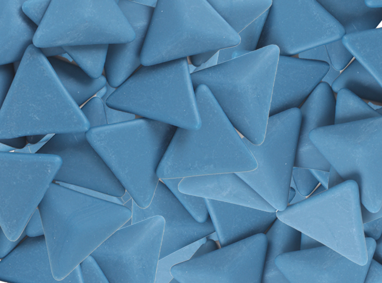 Blueberry Matte Triangle Mosaic Tile 28mm (Case of 1)