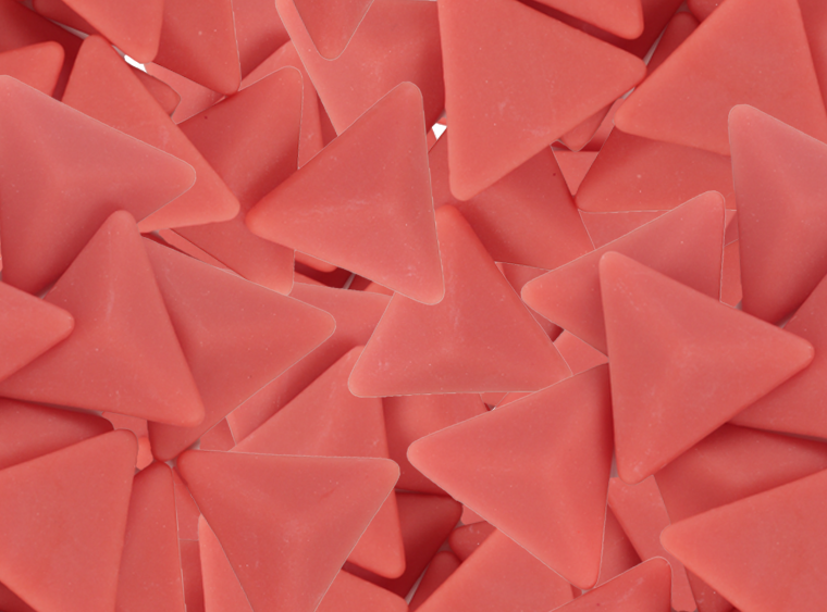 Vermilion Matte Triangle Mosaic Tile 28mm (Case of 1)