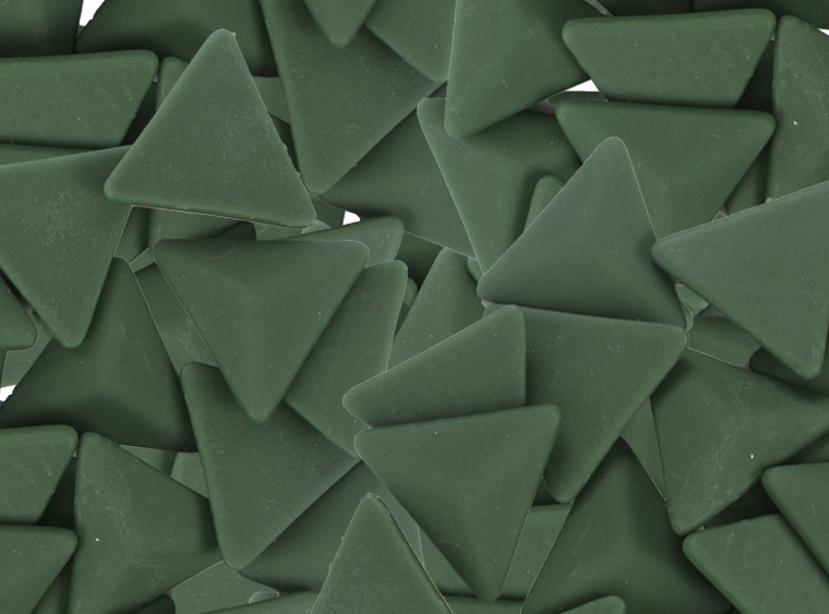 Cedar Green Matte Triangle Mosaic Tile 28mm (Case of 1)