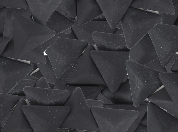 Obsidian Matte Triangle Mosaic Tile 28mm (Case of 1)