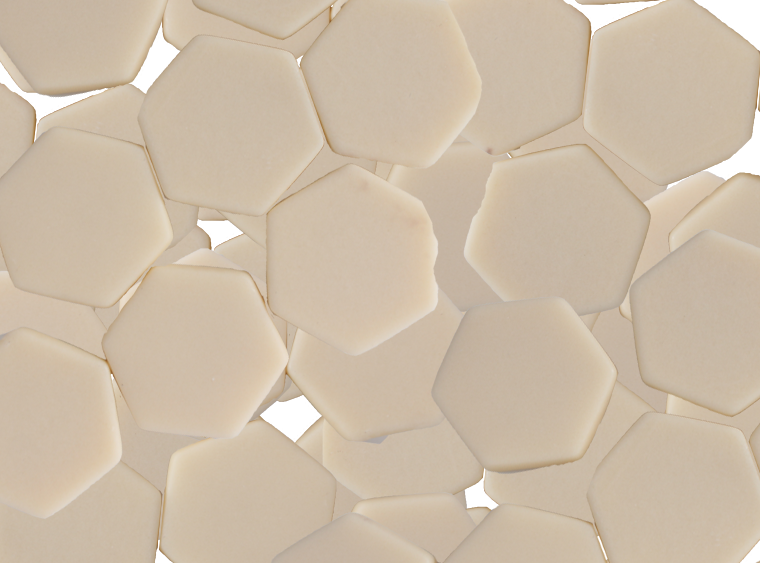 Crème Burlee Matte Hexagon Mosaic Tile 23mm (Case of 1)