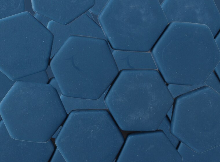 Blueberry Matte Hexagon Mosaic Tile 23mm (Case of 1)