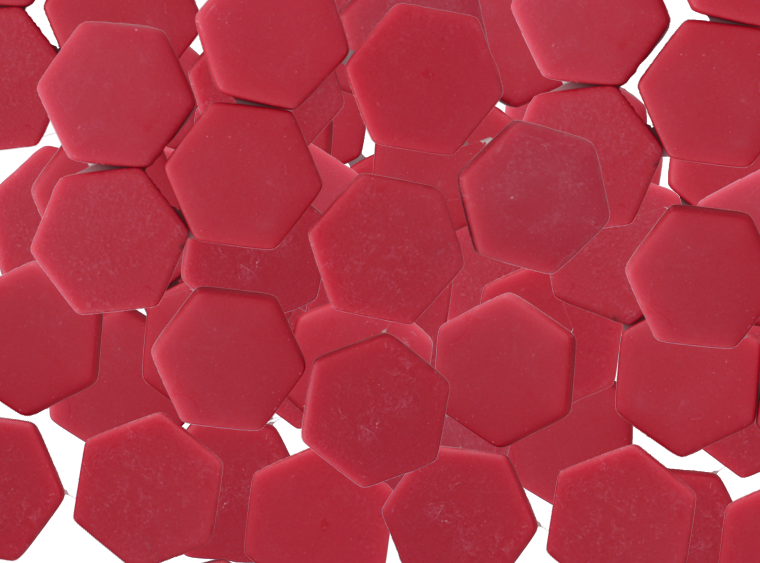 Raspberry Matte Hexagon Mosaic Tile 23mm (Case of 1)