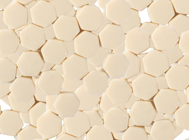 Crème Brulee Glossy Hexagon Mosaic Tile 15mm (Case of 1)