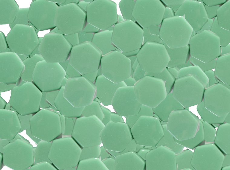 Mint Cookie Glossy Hexagon Mosaic Tile 15mm (Case of 1)