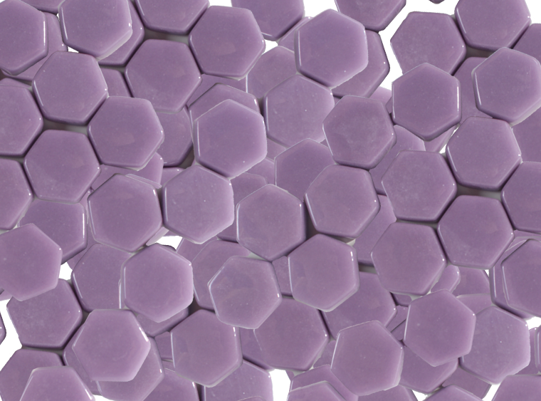 Dark Orchid Glossy Hexagon Mosaic Tile 15mm (Case of 1)