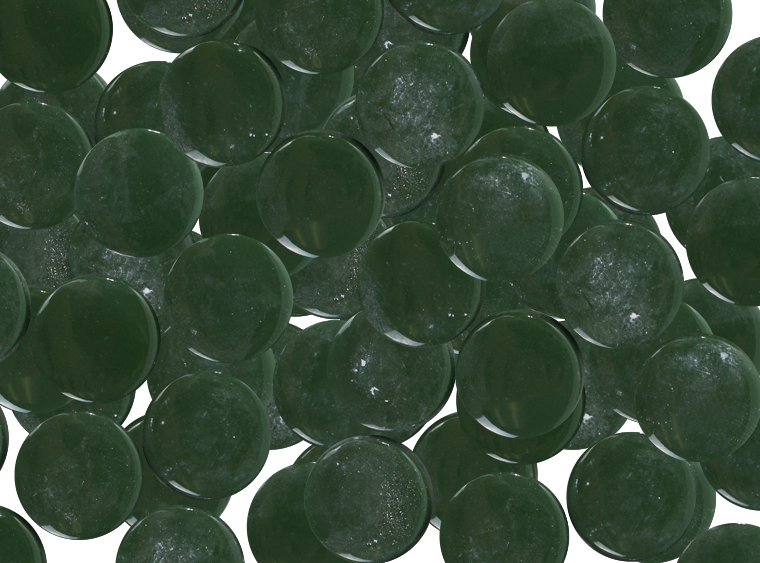 Cedar Green Glossy Round Mosaic Tile 20mm (Case of 1)