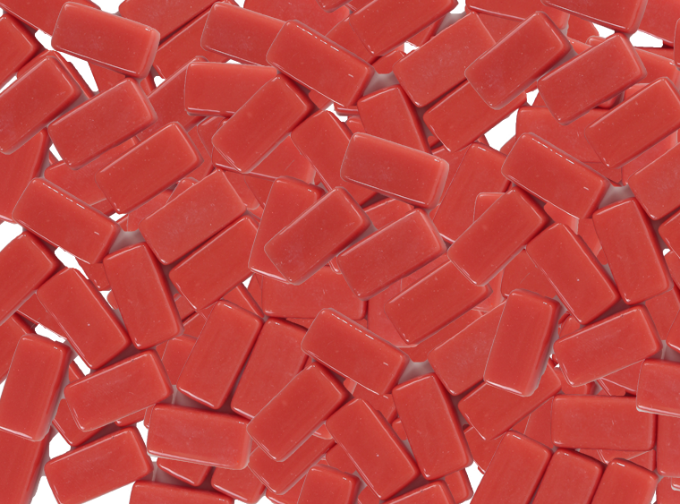 Vermilion Glossy Mosaic Tile 10x20mm (Case of 1)