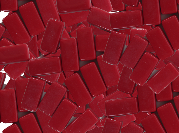 Raspberry Glossy Mosaic Tile 10x20mm (Case of 1)