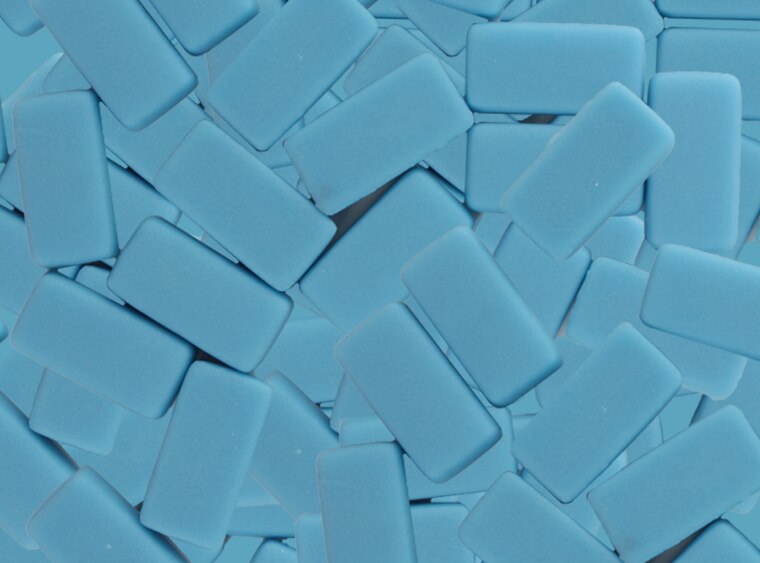 Hawaiian Blue Matte Mosaic Tile 10x20mm (Case of 1)