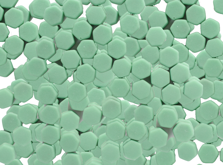 Mint Cookie Matte Hexagon Mosaic Tile 10mm (Case of 1)