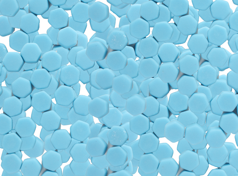 Hawaiian Blue Matte Hexagon Mosaic Tile 10mm (Case of 1)