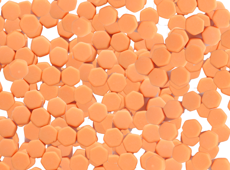 Pumpkin Peel Matte Hexagon Mosaic Tile 10mm (Case of 1)