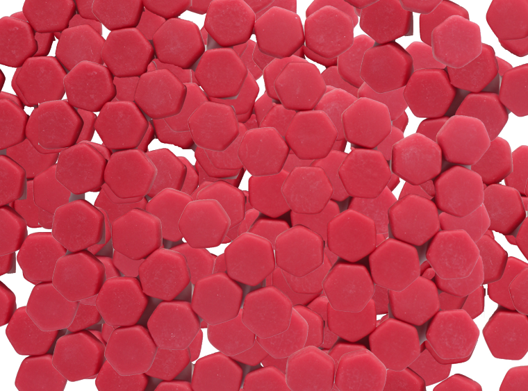 Raspberry Matte Hexagon Mosaic Tile 10mm (Case of 1)