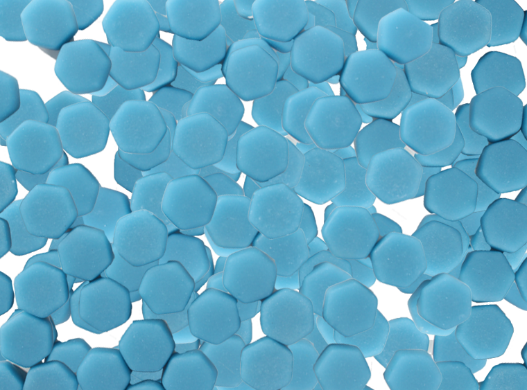 Cerulean Blue Matte Hexagon Mosaic Tile 10mm (Case of 1)