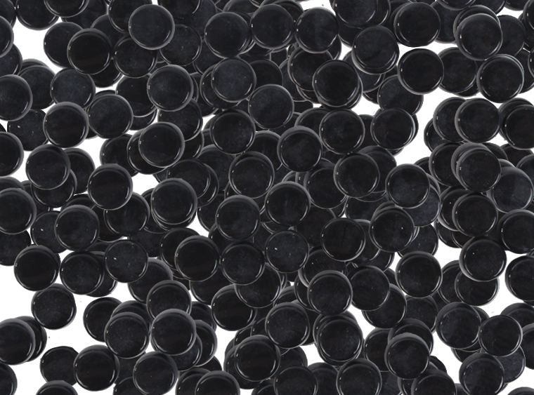 Obsidian Glossy Round Mosaic Tile 10mm (Case of 1)