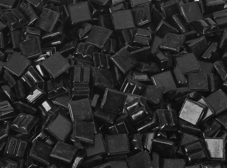 Pitch Black Mosaic Tile 10 Mm (Case of 1)
