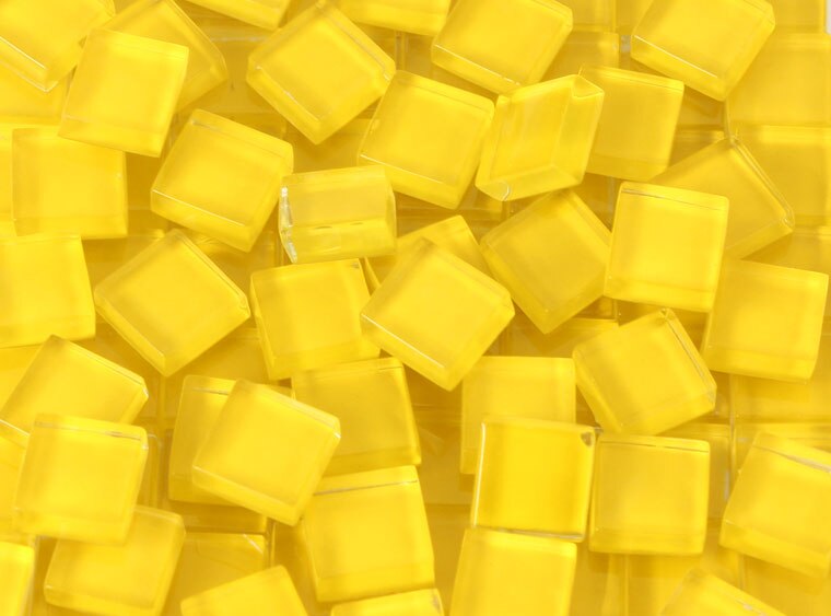 Lemon Squeeze Crystal Glass Mosaic Tile 10 Mm (Case of 1)