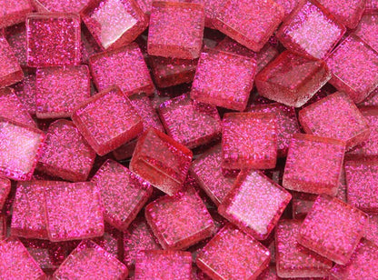 Pretty Pink Glitter Mosaic Tile 10 Mm (Case of 1)