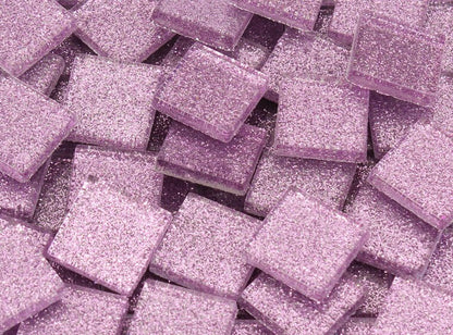 Lavender Glitter Mosaic Tile 20 Mm (Case of 1)