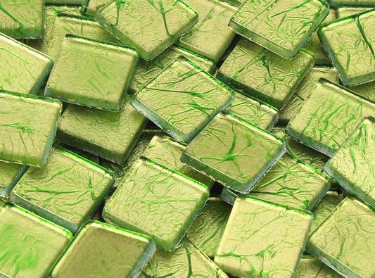 Glistening Green Foil Mosaic Tile 20 Mm (Case of 1)